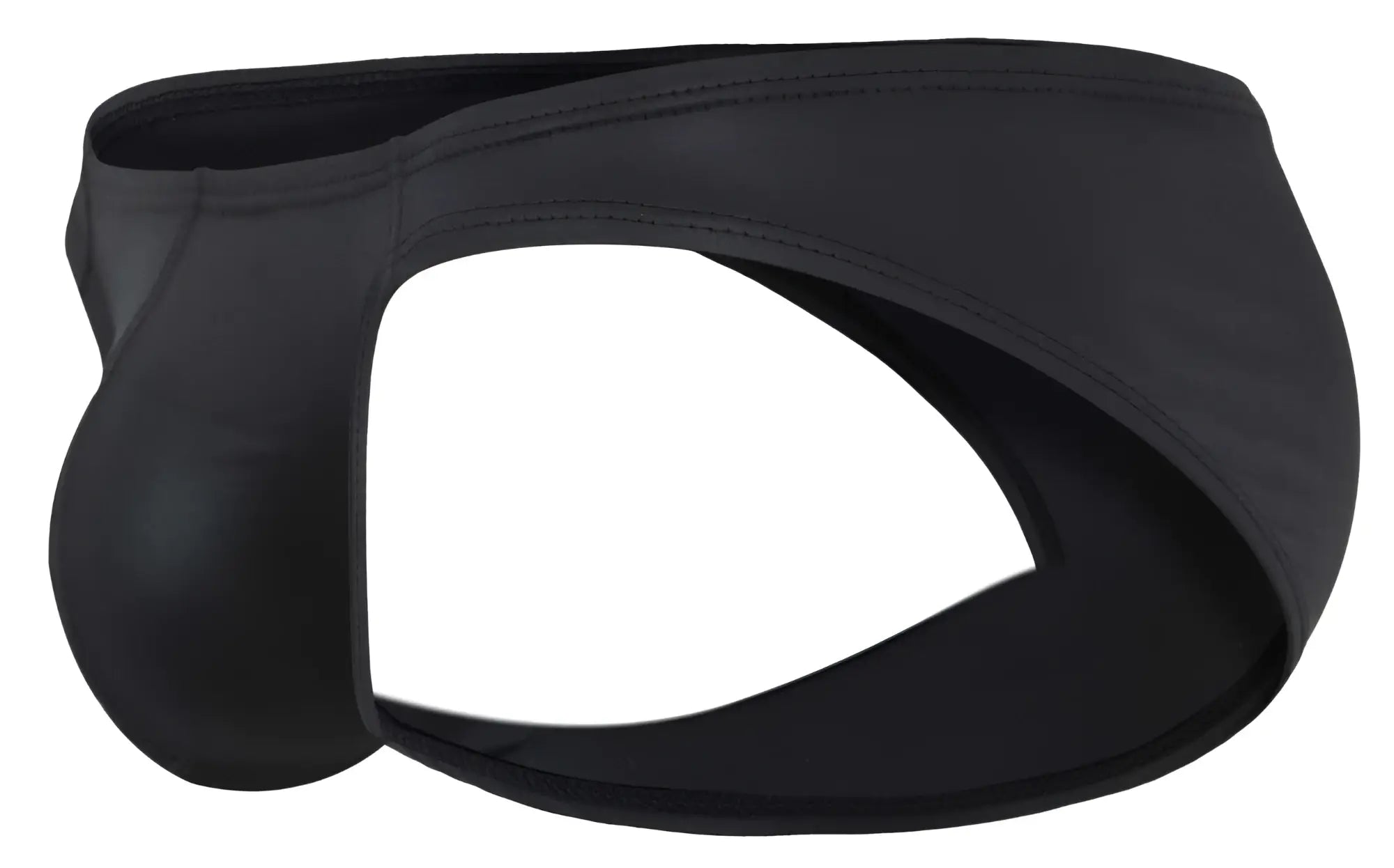 Black form-fitting pikante pik 2117 candy briefs with smooth seamless design and reinforced stitching edges