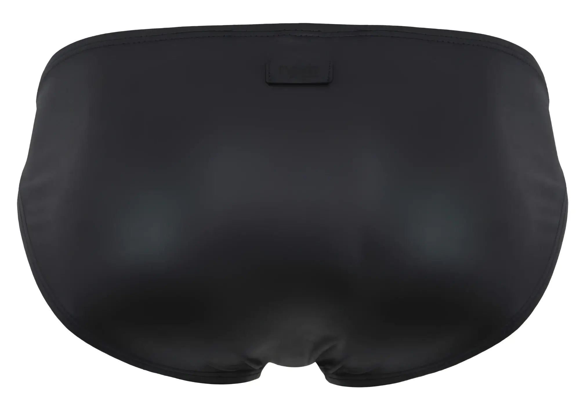 Black satin Pikante PIK 2117 Candy briefs with subtle sheen and small rectangular tag at waistband in color black
