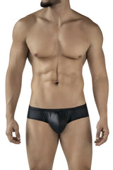 Black shiny form-fitting pikante PIK 2118 Candy Briefs with a sleek glossy finish for men