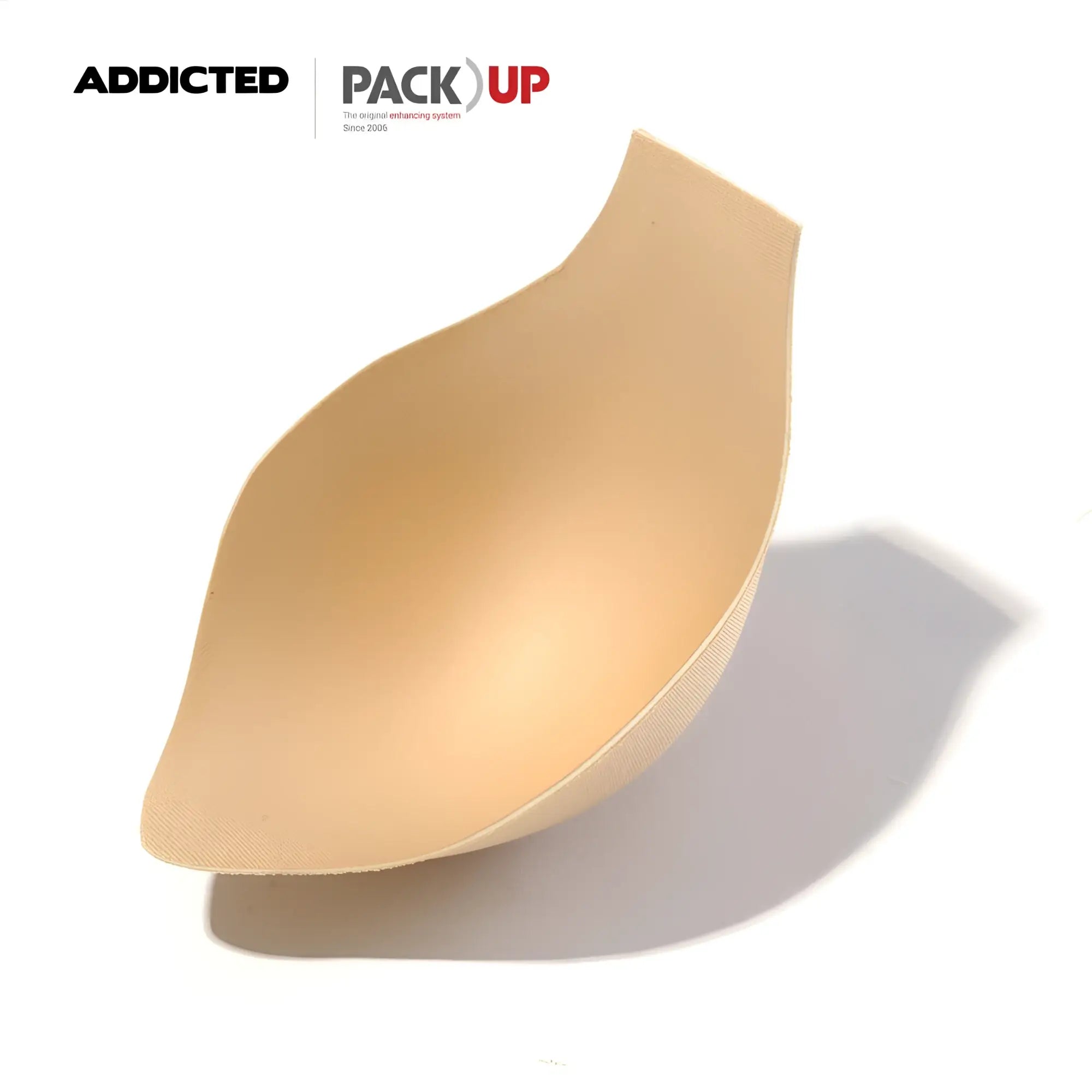 Beige silicone underwire bra cup from addicted packup brand in pique speedo for comfortable support and fit