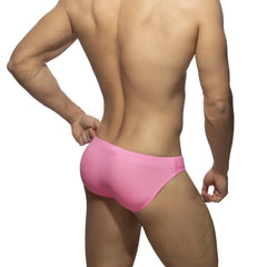 Pink piqué speedo athletic briefs made of breathable fabric for comfortable activewear use