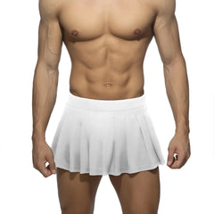 White pleated ring skirt made of lightweight fabric ideal for tennis and active wear in a sleek design