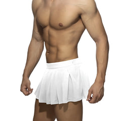 White pleated ring skirt made of lightweight fabric designed as a tennis skirt for active wear