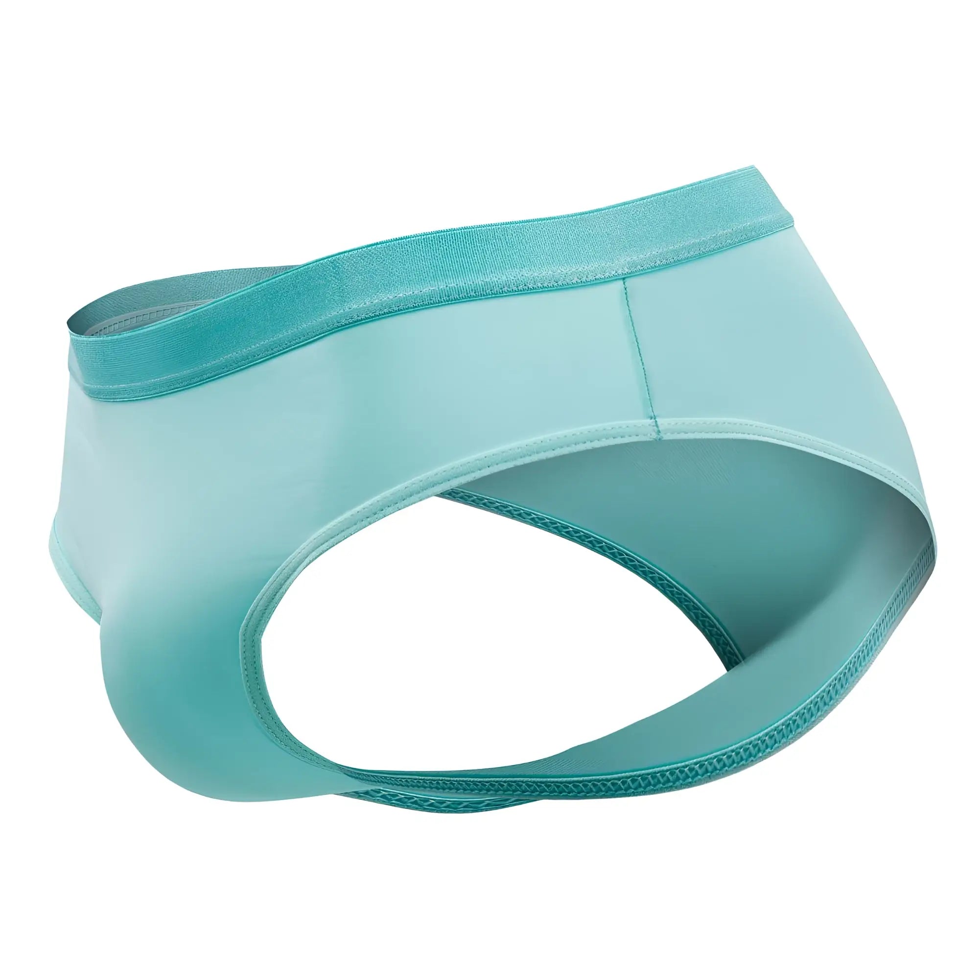 A sleek mint green plural pl006 athletic brief with smooth fabric and reinforced elastic waistband