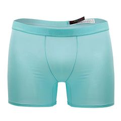 Light blue plural pl008 boxer briefs in smooth ribbed fabric with elastic waistband color mint green