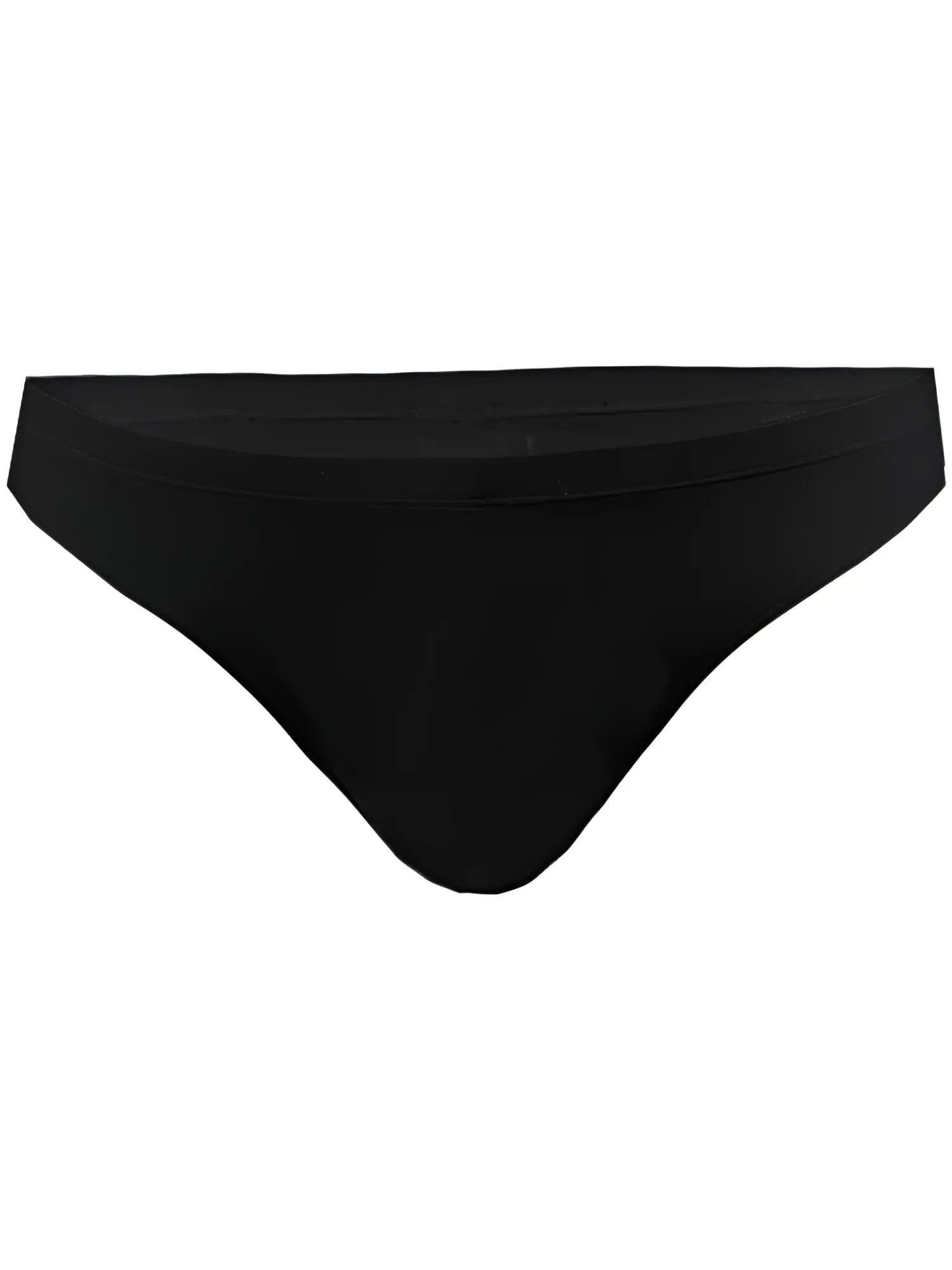 Black pride bikini seamless bottom with smooth stretchy fabric and classic triangle cut front view