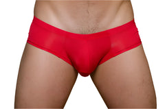 Red pride metro bunz boxer with plus pouch featuring form-fitting smooth stretchy fabric and snug waistband