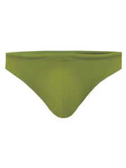 Olive green pride swim bikini trunks with smooth seamless fabric finish ideal for swimming and beachwear