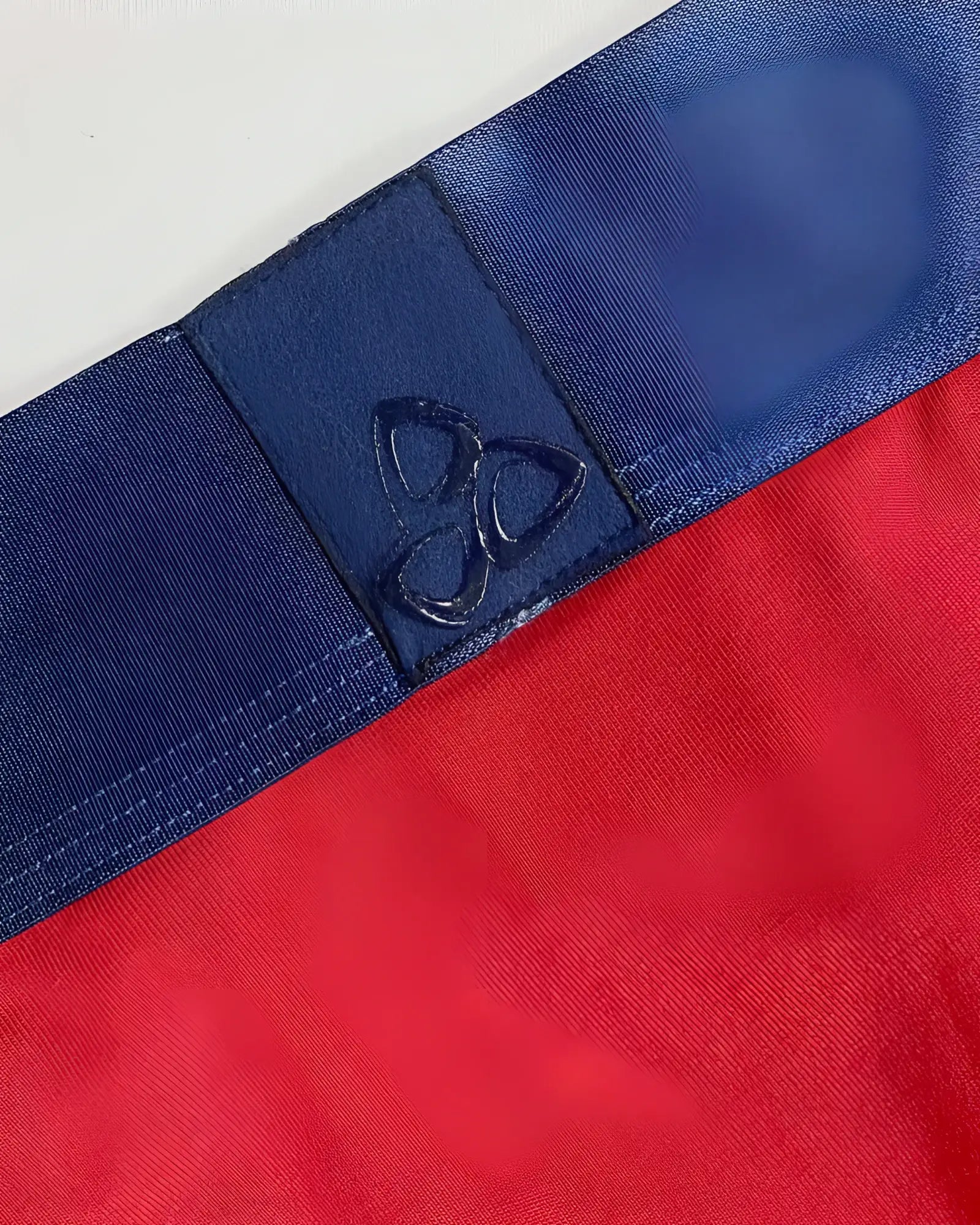 Private Structure BAUT4388 athlete mini briefs in red falcon with blue elastic waistband and stitched logo patch