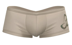 Beige men’s briefs private structure brut4390 bare hipster nude with a subtle green logo on the side