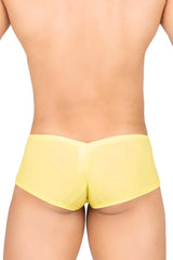 Bright yellow sheer mesh briefs from private structure brut4390 bare hipster collection front view