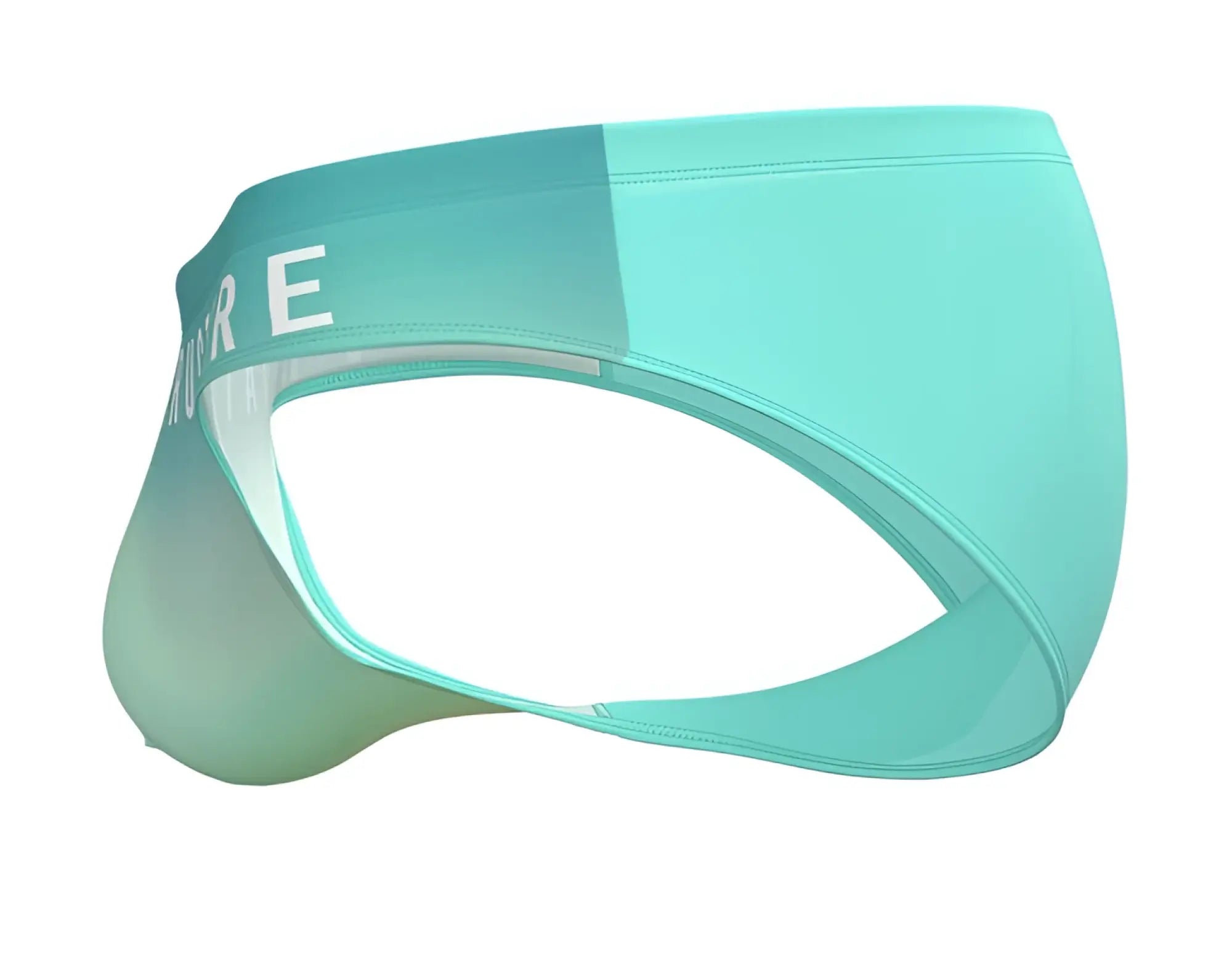 Private Structure BRUT4392 bare bikini in sleek mint green with a subtle gradient and white waistband lettering