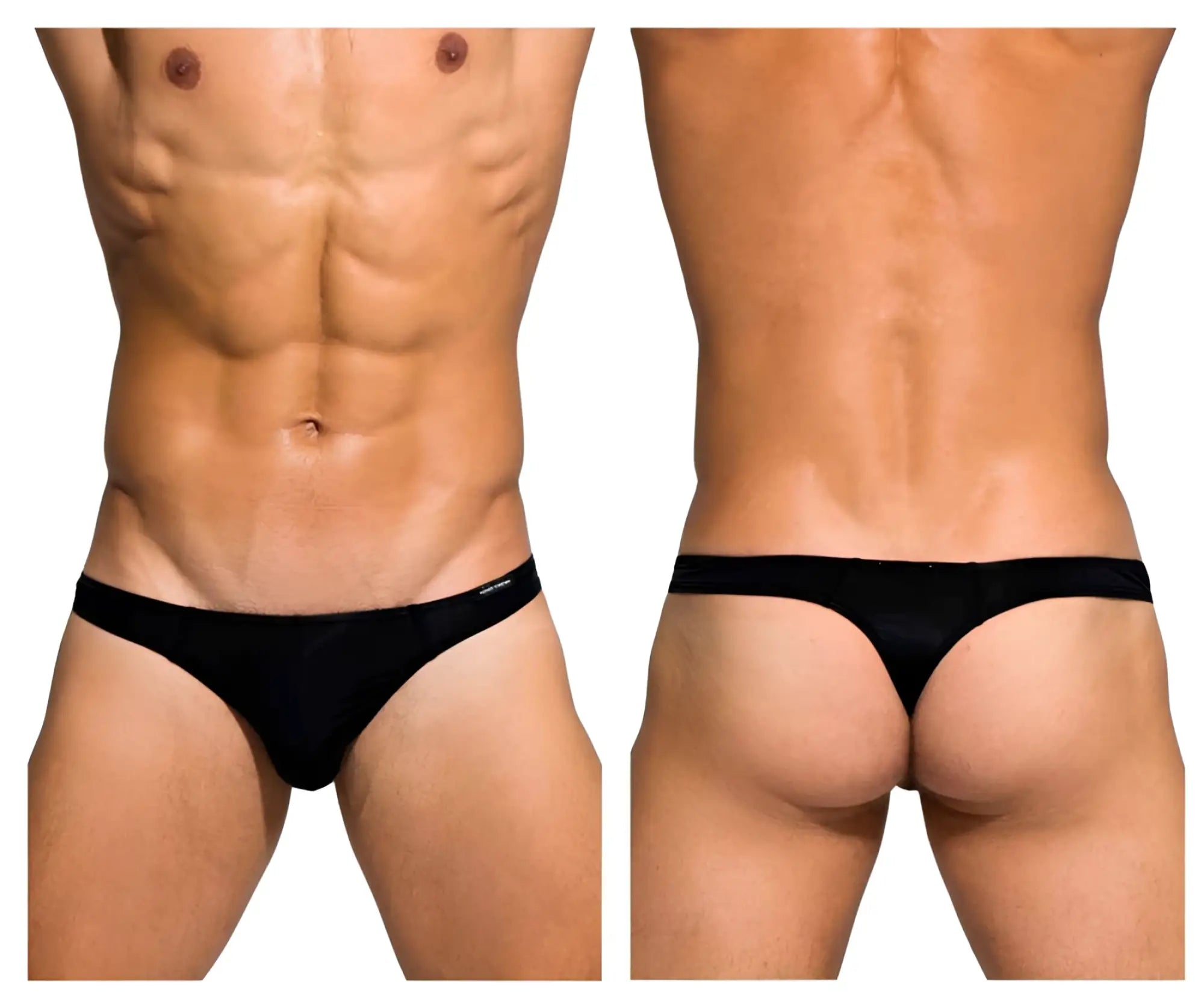 Black thong briefs private structure dgemu3545bt desire glaze with smooth sleek design and minimal waistband branding