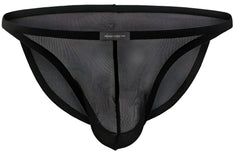 Black mesh thong with reinforced elastic trim and central seam from Private Structure desire intima low rise bikini collection