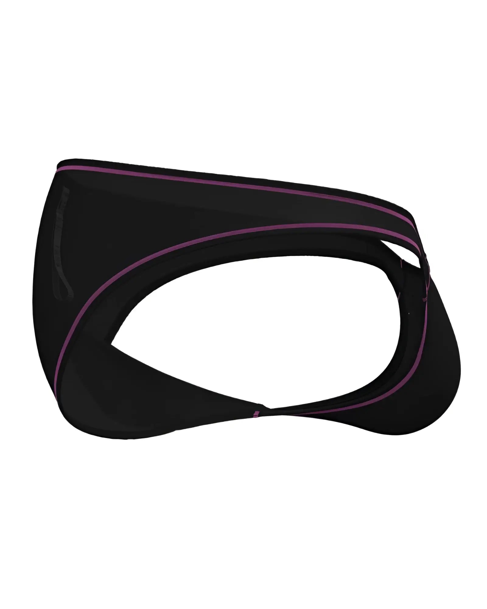 Black athletic briefs private structure epus4563 prime eutopia bikini brief in charcoal with subtle purple stitching