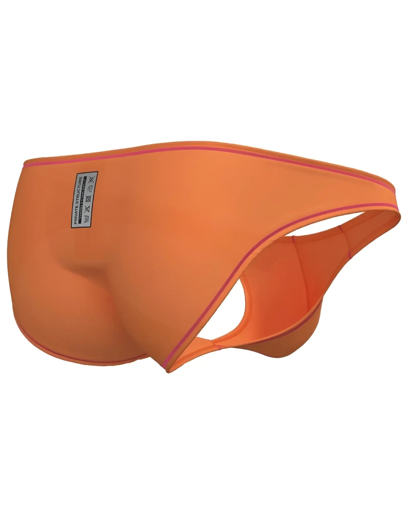 Vibrant orange private structure epus4563 prime eutopia bikini briefs with subtle pink trim for comfortable wear