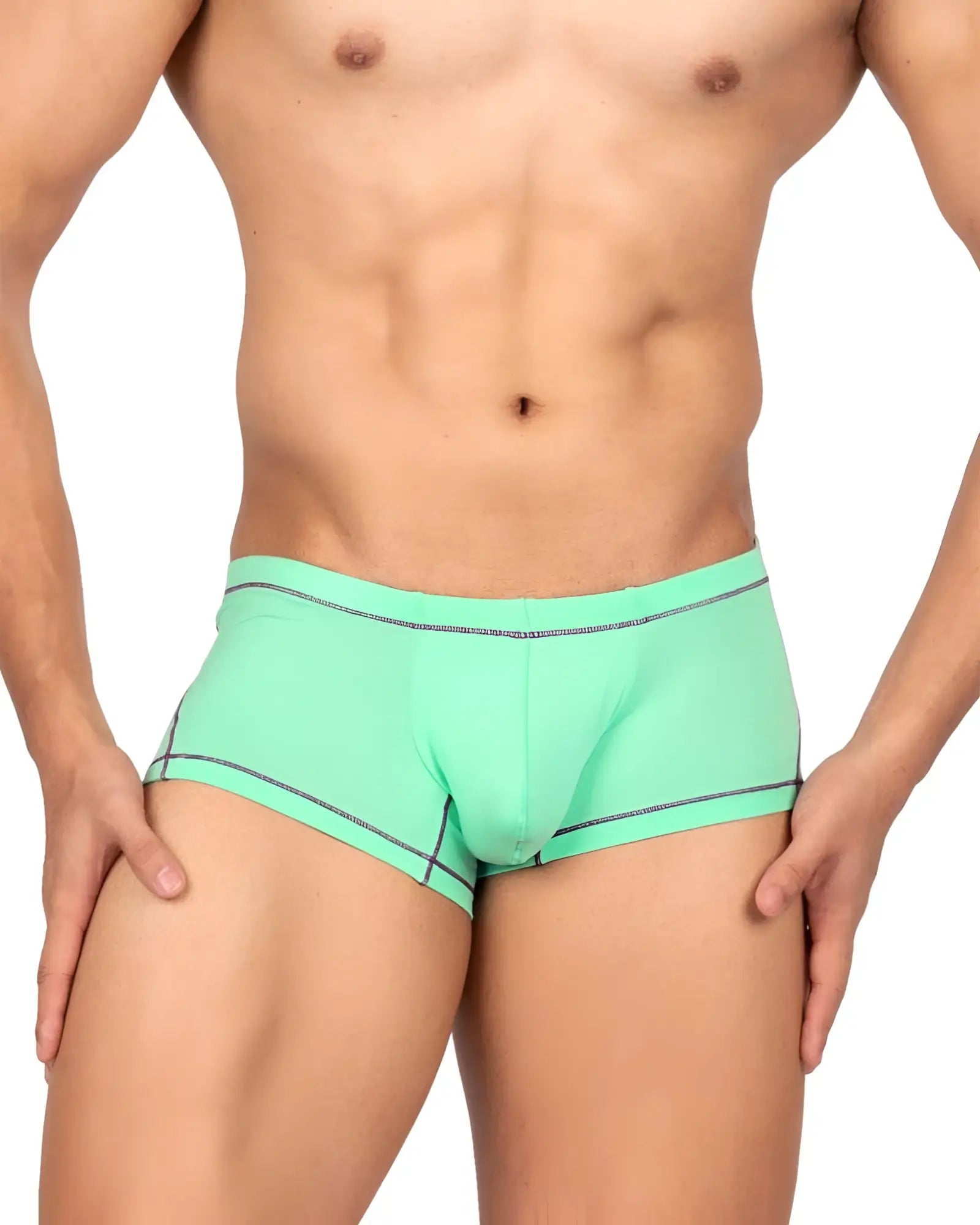 Mint green private structure epus4570 prime elysian hipster briefs with dark gray trim for athletic wear