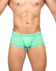 Mint green Private Structure EPUS4570 Prime Elysian hipster briefs with black trim detailing in cyan color