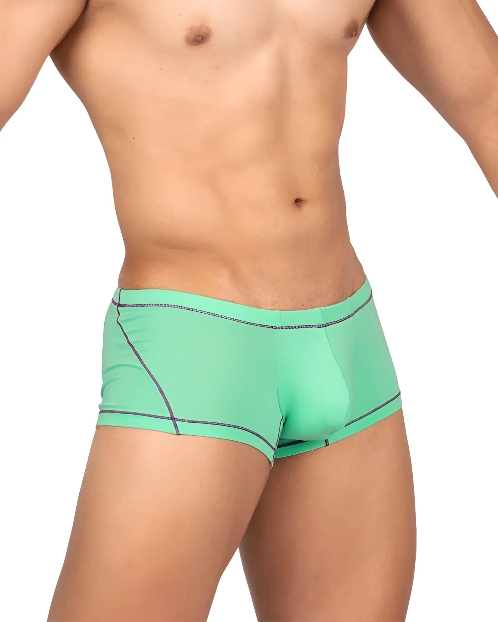 Mint green briefs with dark gray trim from private structure epus4570 prime elysian hipster in cyan color