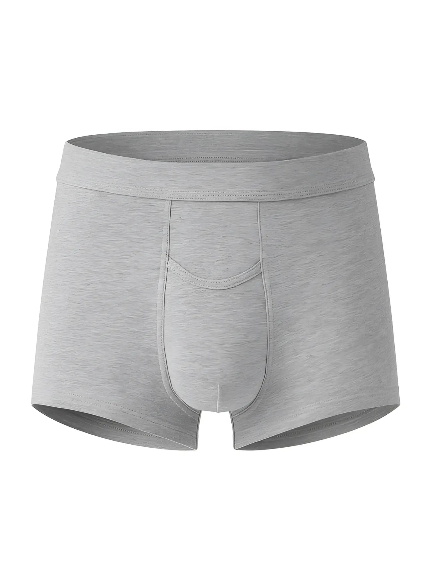 Purecomfort cotton trunk gray heathered briefs with front pocket elastic waistband made of soft cotton