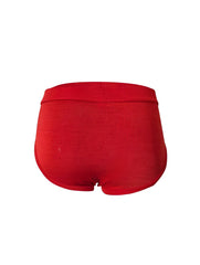 Red relax brief red ribbed cotton briefs with elastic waistband and snug fit for comfortable everyday wear