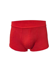 Red relax trunk briefs in red textured fabric with a ribbed waistband for comfortable everyday wear