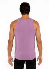 A sleek solid lavender rib modal tank top with a simple fitted design perfect for casual wear