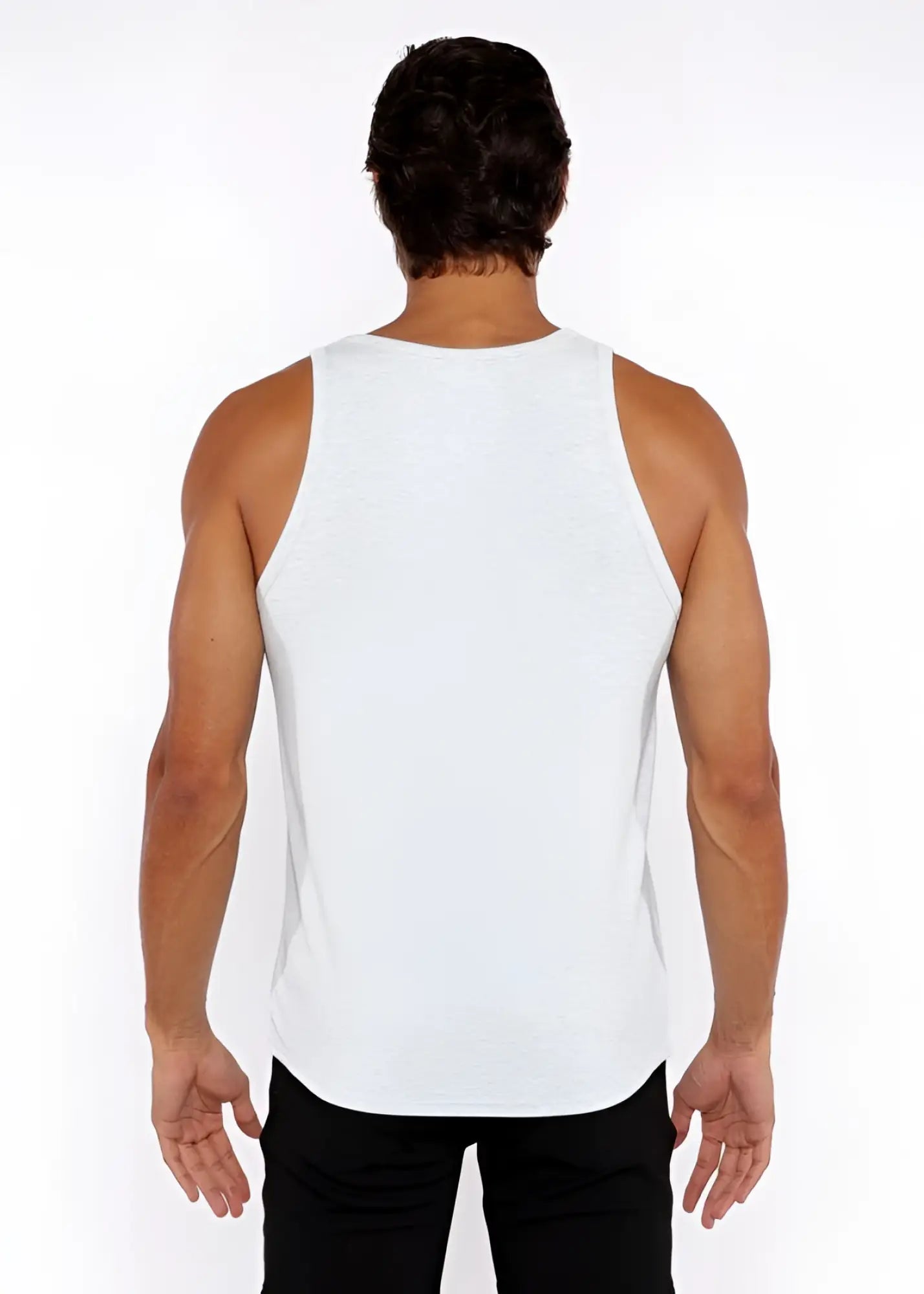 A white sleeveless rib modal tank top with a simple fitted design perfect for casual wear
