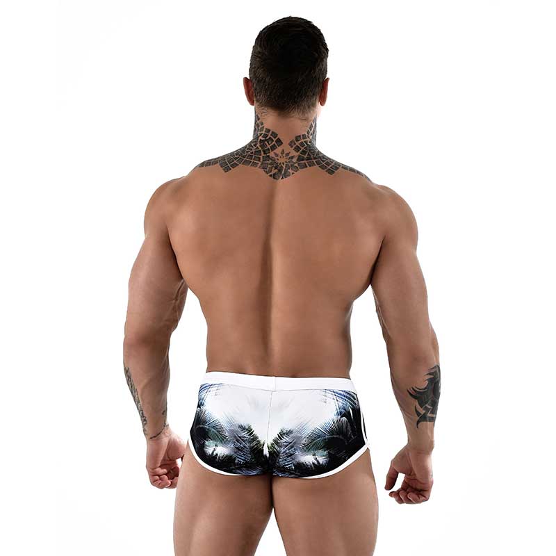 Maillot de bain boxer coupe carrée à imprimé palmier Roberto Lucca 90113-11801 Taille 2XL