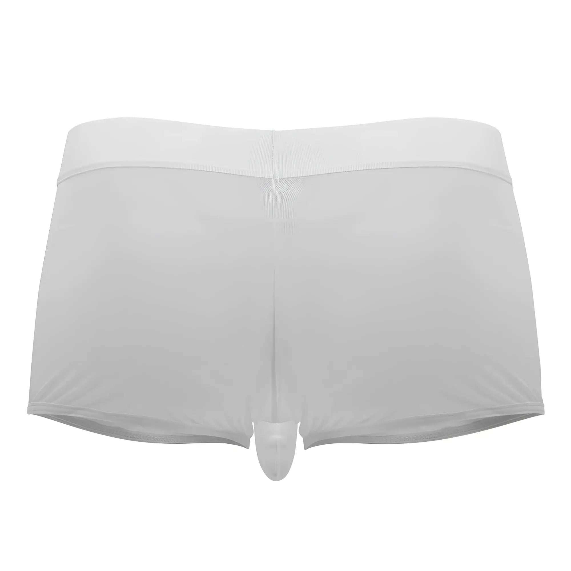 White sheer men’s briefs roger smuth rs072 trunks with a transparent molded front panel in white color