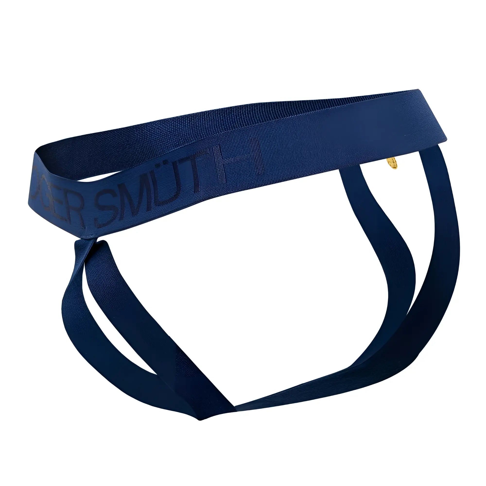 Navy blue elastic brief roger smuth rs087 ball lifter with subtle brand lettering and gold-tone accent