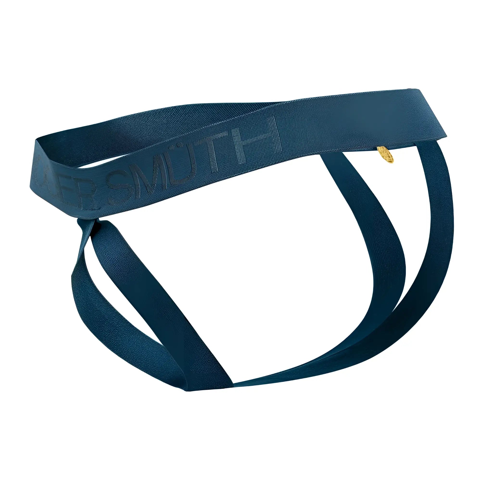 Dark blue elasticated men’s briefs with textured arsmith logo and gold-tone emblem from roger smuth rs087 ball lifter green