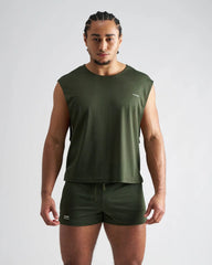 Olive green mesh sleeveless athletic top s s c mesh muscle tank designed for breathability and active wear