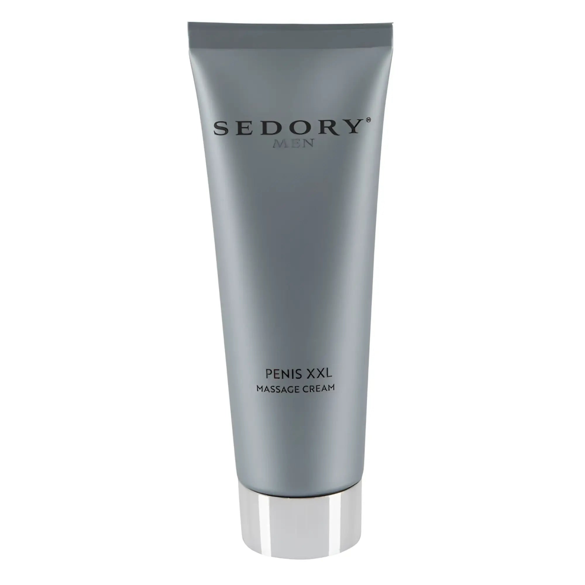 Sedory penis care creme xxl 80ml in a sleek silver tube with a metallic cap for men’s massage cream