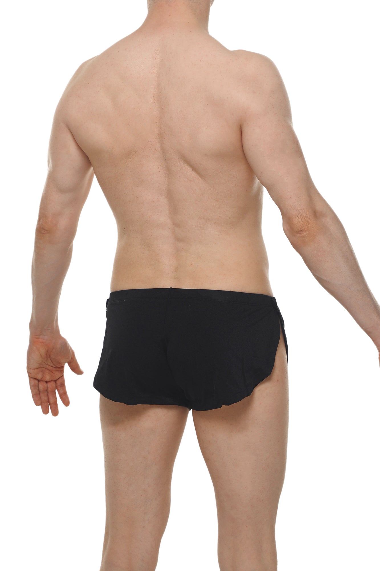 Black athletic shorts short snap joe black with sleek form-fitting design and side slits for enhanced mobility
