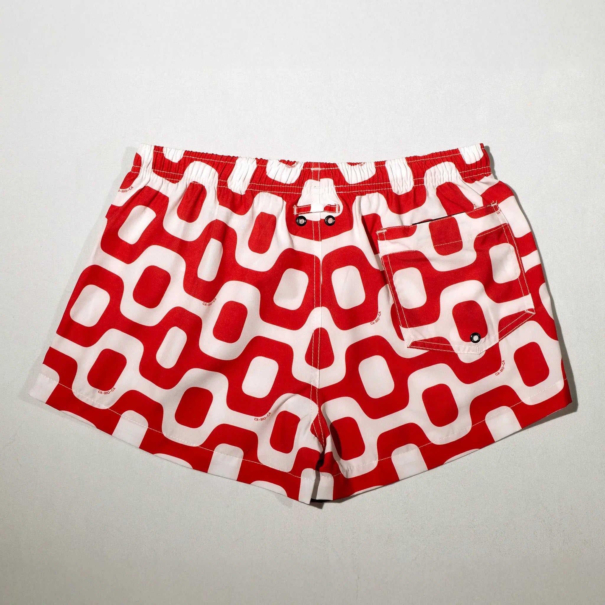 CA-RIO-CA Rot-weiße Pavement-Shorts – Italienische Shorts