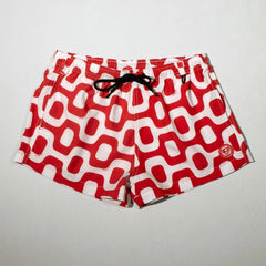 CA-RIO-CA Rot-weiße Pavement-Shorts – Italienische Shorts