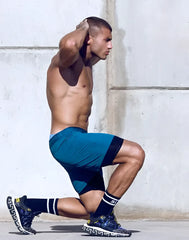 Spr flex short blue and black athletic shorts with sleek form-fitting design for high performance workouts