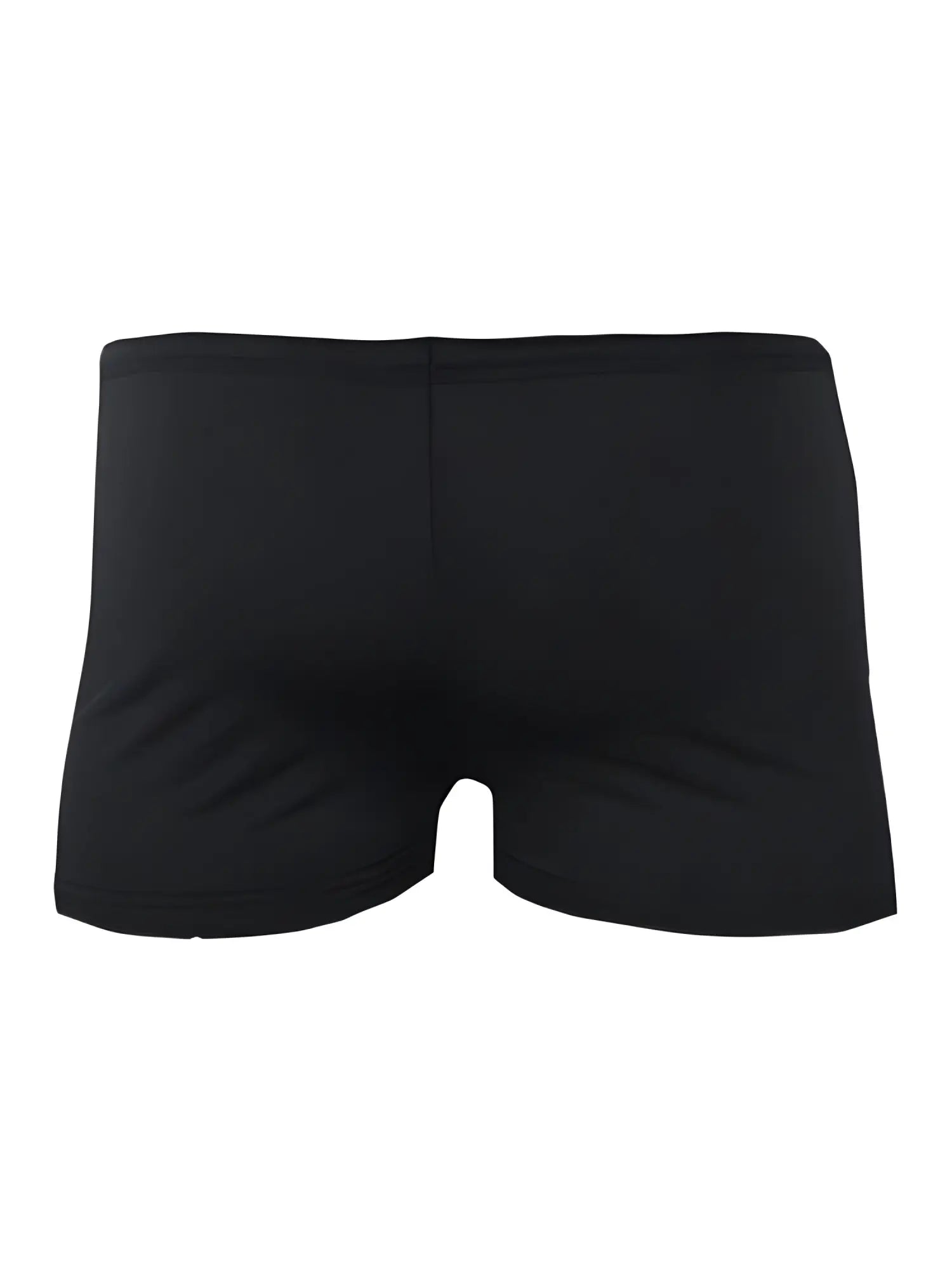 Black square trunk briefs with smooth form-fitting fabric and classic design for comfortable everyday wear