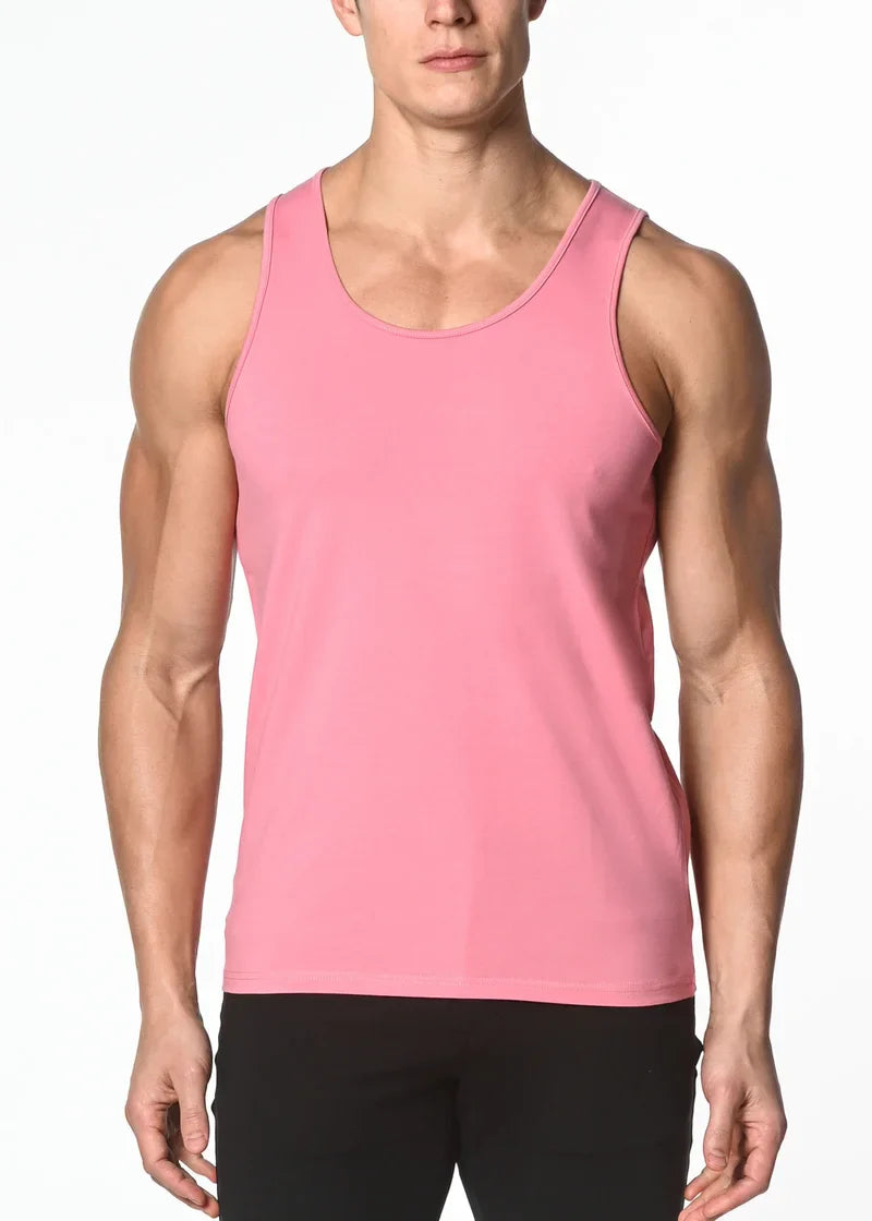 DÉBARDEUR EN MAILLOT EXTENSIBLE UNI