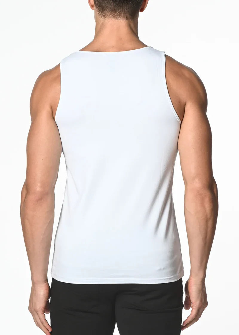 DÉBARDEUR EN MAILLOT EXTENSIBLE UNI