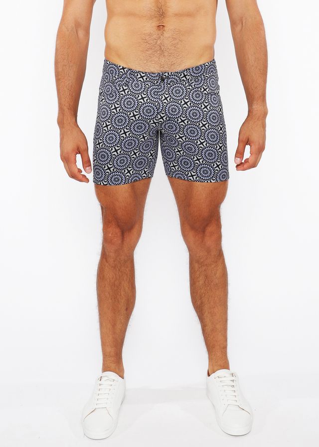 PRINTED STRETCH KNIT SHORT