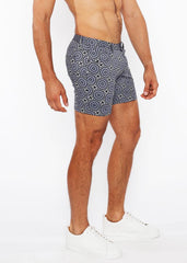 PRINTED STRETCH KNIT SHORT