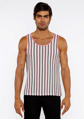 STRIPES OPEN KNIT TANK