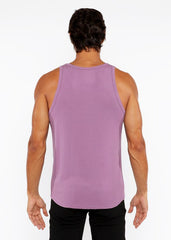A sleek solid lavender rib modal tank top with a simple fitted design perfect for casual wear