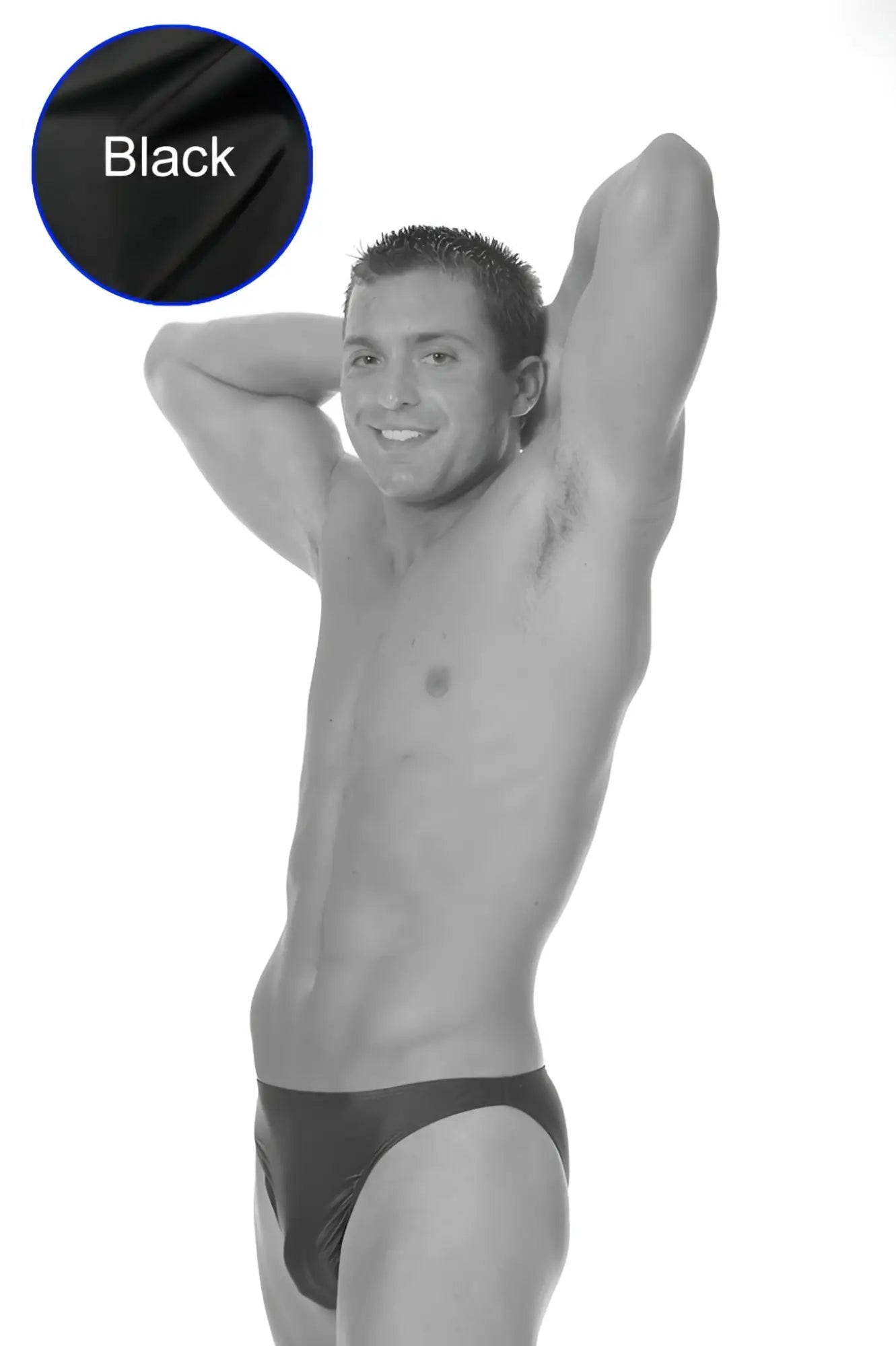Black starwear lynx bikini swimwear briefs in size s shown from the back for stylish beach use