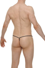 Black g-string cocksak joe black thong with thin minimalist design shown from the back side