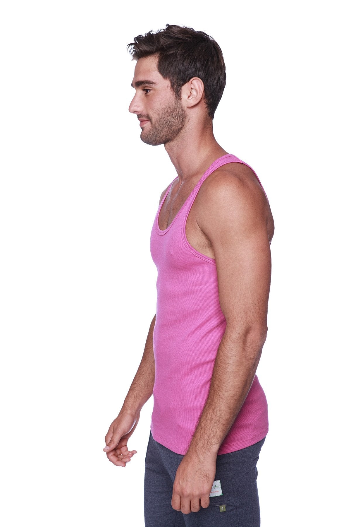 A vibrant berry pink sleeveless sustain tank with a simple fitted design perfect for activewear and casual use