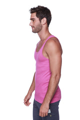 A vibrant berry pink sleeveless sustain tank with a simple fitted design perfect for activewear and casual use