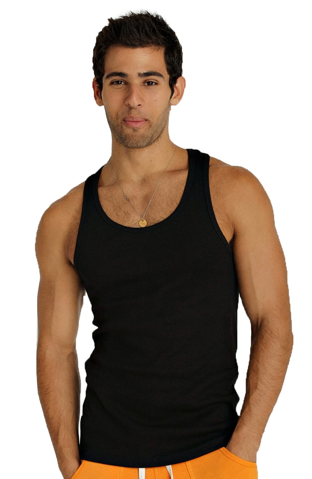 Black sleeveless sustain tank top with a simple fitted design perfect for casual and active wear